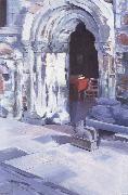 Francis Campbell Boileau Cadell Interior of Iona Abbey oil painting